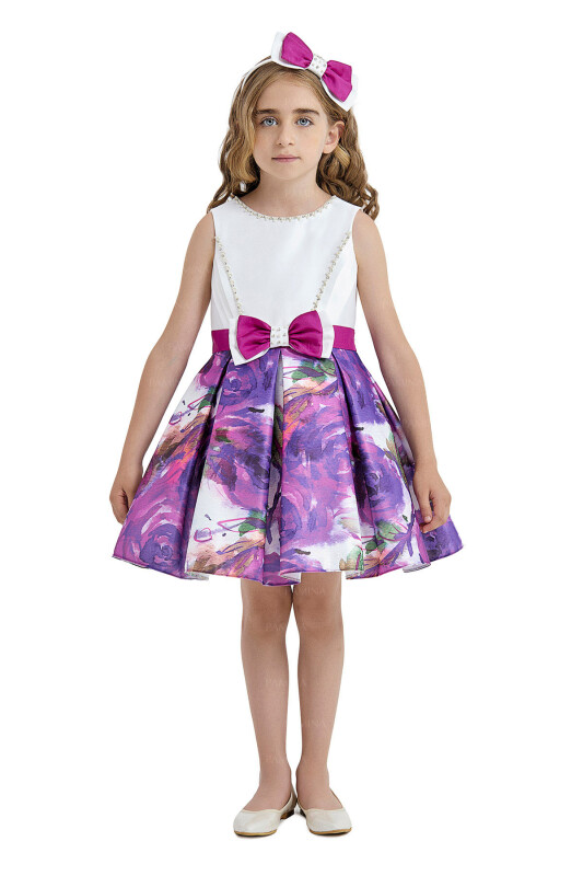 Mor Sleeveless Satin Dress 4-8 AGE 33096PR 