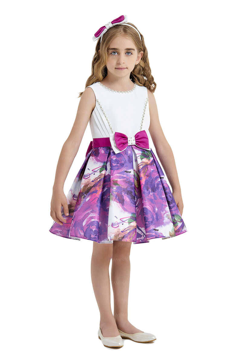 Mor Sleeveless Satin Dress 4-8 AGE 33096PR - 2