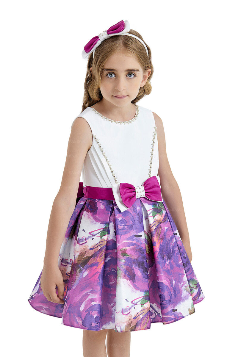 Mor Sleeveless Satin Dress 4-8 AGE 33096PR - 3