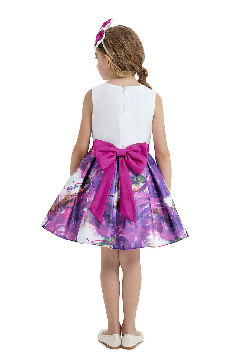 Mor Sleeveless Satin Dress 4-8 AGE 33096PR - 5