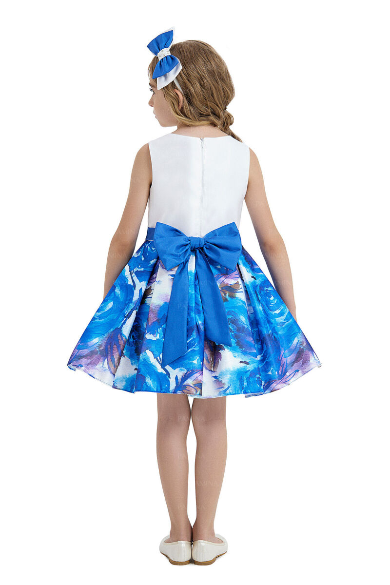 Sax Sleeveless Satin Dress 4-8 AGE 33096PR - 5