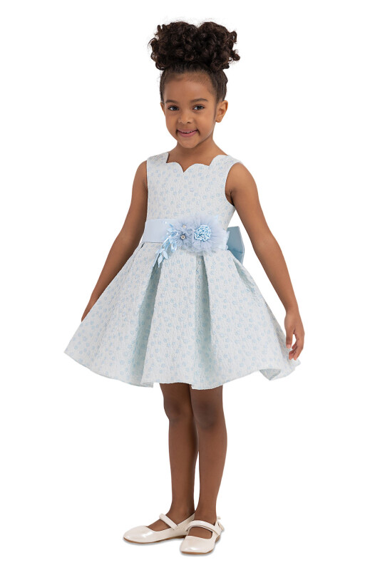 Blue Scallop-Collar Dress for Girls 2-6 AGE 33090PR - 2