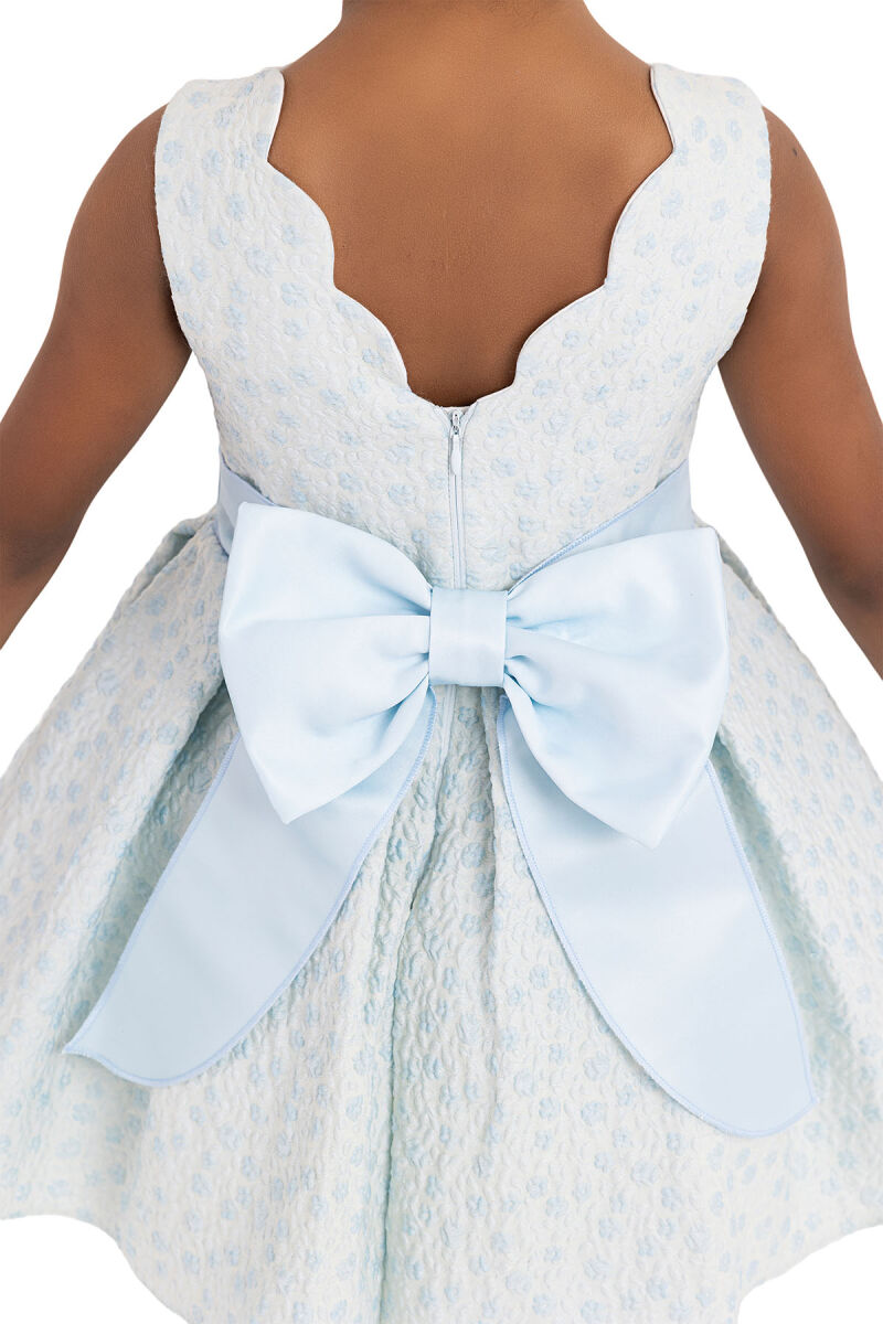 Blue Scallop-Collar Dress for Girls 2-6 AGE 33090PR - 6