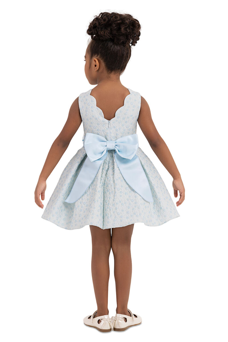 Blue Scallop-Collar Dress for Girls 2-6 AGE 33090PR - 7