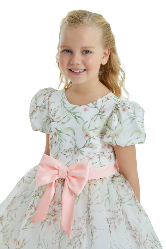 Ecru Balloon Sleeve Organze Dress 8-12 AGE 323404CA - 7