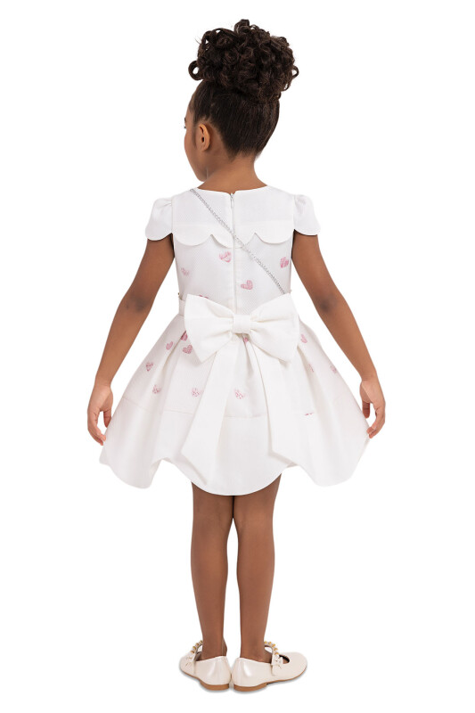 Pink Moon-Sleeved Dress for Girls 2-6 AGE 33267PR - 7
