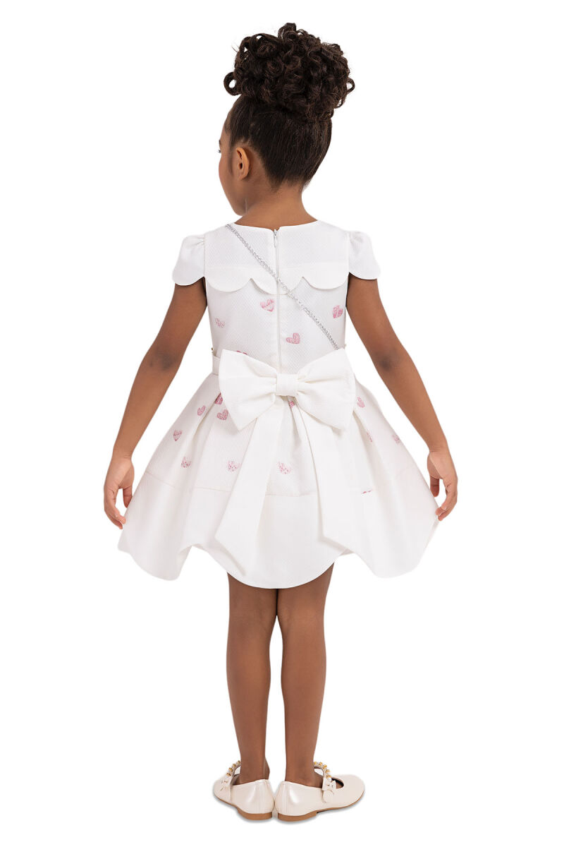 Pink Moon-Sleeved Dress for Girls 2-6 AGE 33267PR - 7