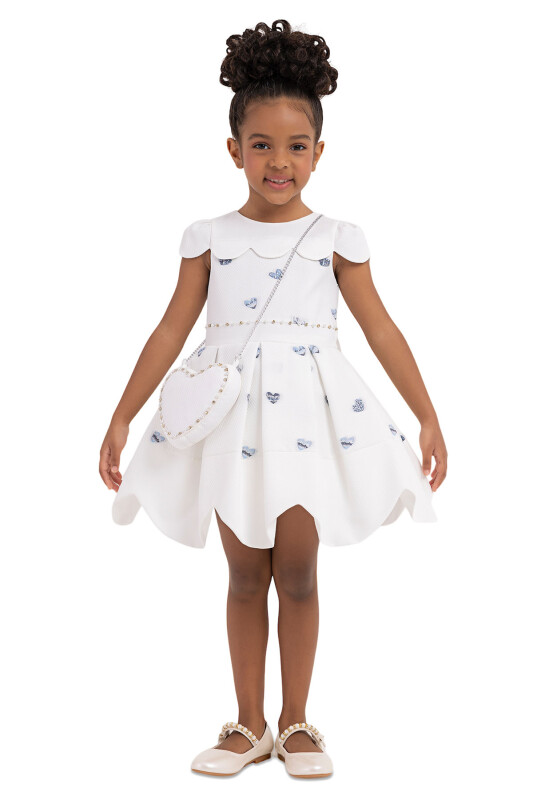 Blue Moon-Sleeved Dress for Girls 2-6 AGE 33267PR 