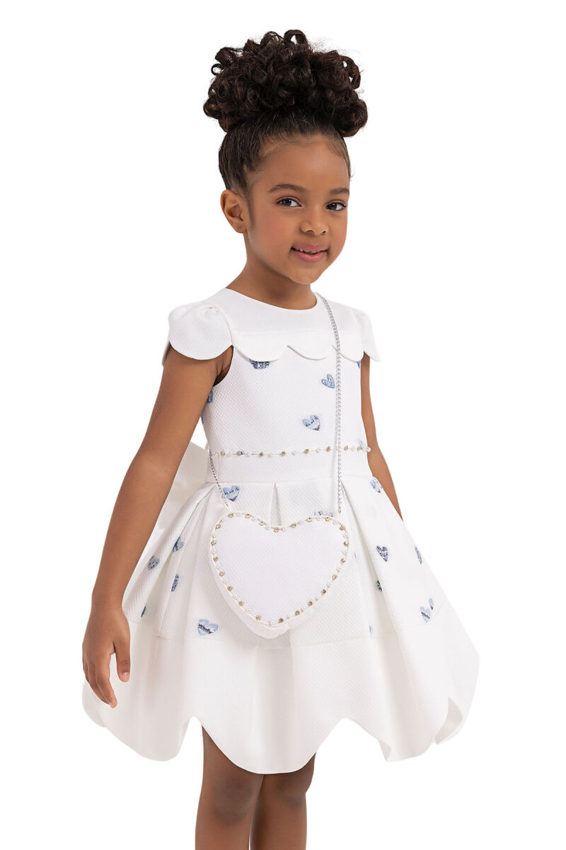 Blue Moon-Sleeved Dress for Girls 2-6 AGE 33267PR - 3