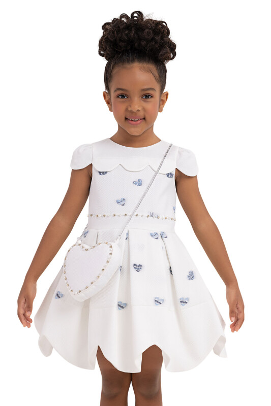 Blue Moon-Sleeved Dress for Girls 2-6 AGE 33267PR - 5