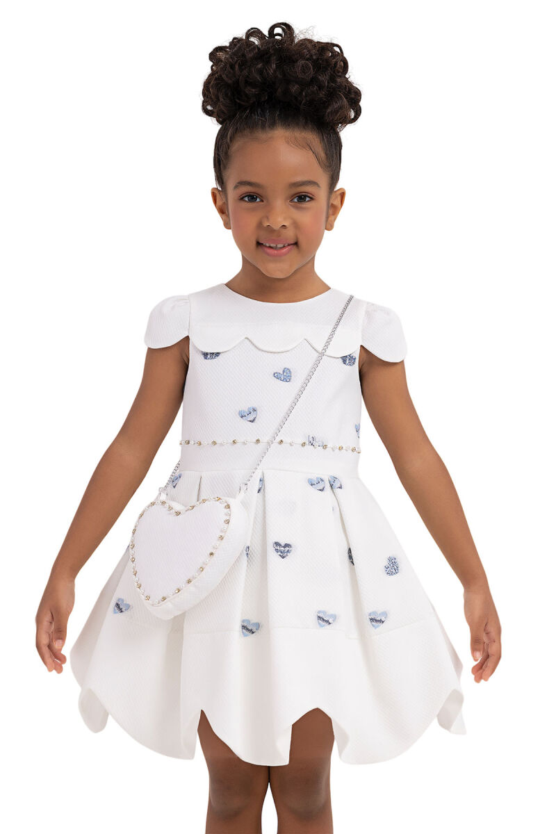 Blue Moon-Sleeved Dress for Girls 2-6 AGE 33267PR - 5