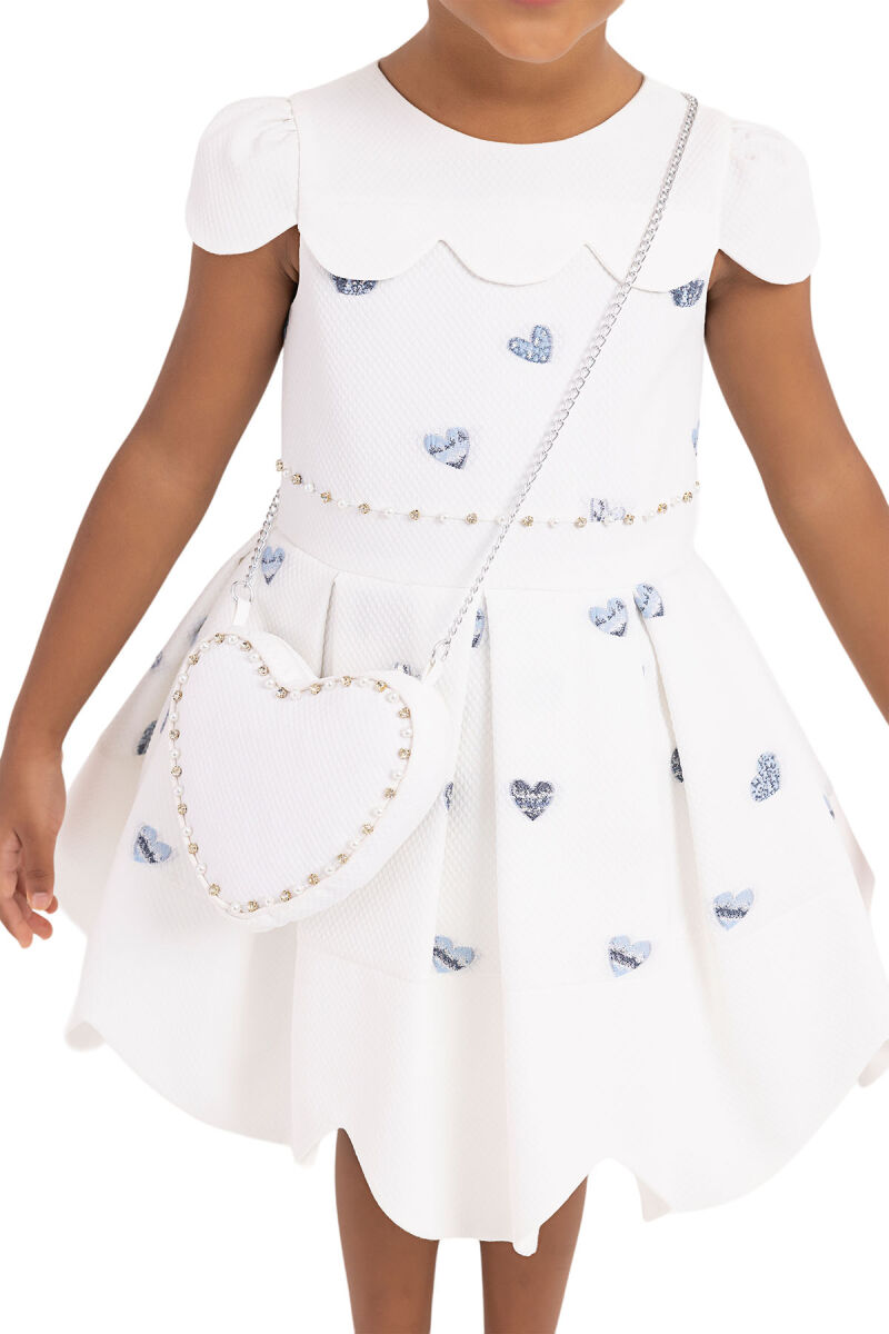 Blue Moon-Sleeved Dress for Girls 2-6 AGE 33267PR - 6
