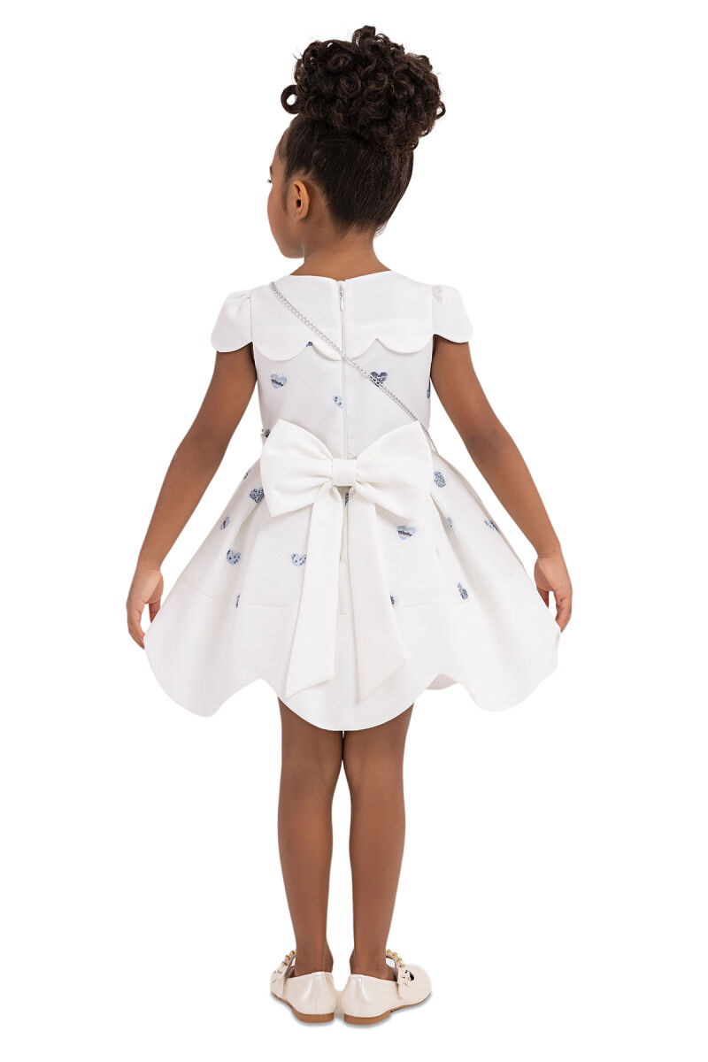 Blue Moon-Sleeved Dress for Girls 2-6 AGE 33267PR - 8