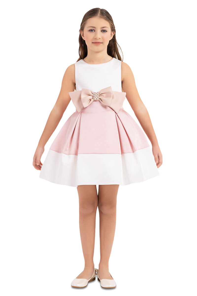 Powder Sleeveless dress for girls 4-8 AGE 33172PR - 1