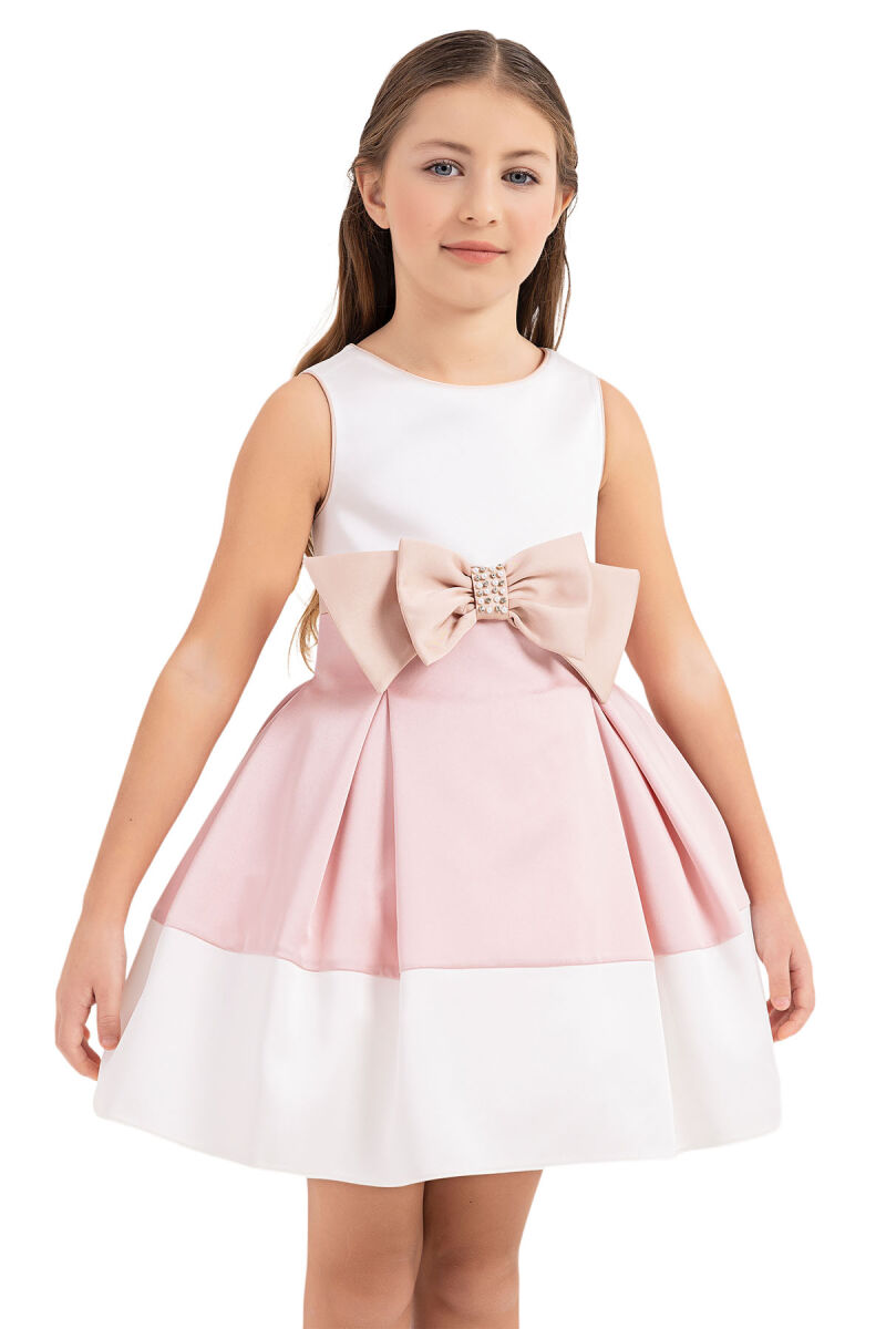 Powder Sleeveless dress for girls 4-8 AGE 33172PR - 3