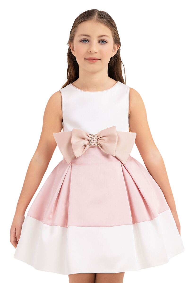 Powder Sleeveless dress for girls 4-8 AGE 33172PR - 5