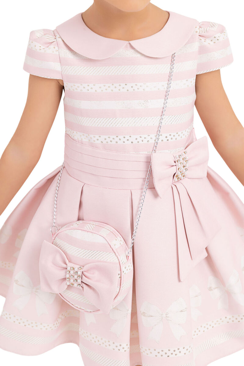 Powder Baby-collar Dress for Girls 2-6 AGE 33256PR - 5