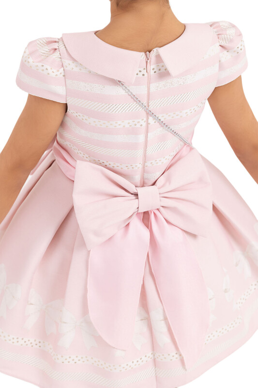 Powder Baby-collar Dress for Girls 2-6 AGE 33256PR - 6