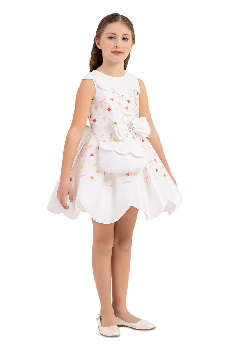 Coral Scallop Collar Dress for Girls 4-8 AGE 33204PR - 2