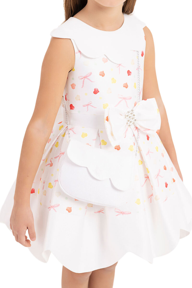 Coral Scallop Collar Dress for Girls 4-8 AGE 33204PR - 3