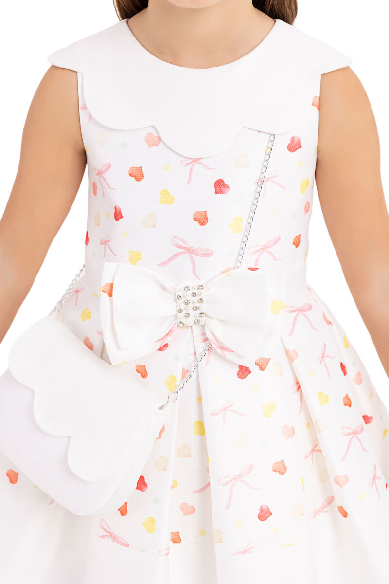 Coral Scallop Collar Dress for Girls 4-8 AGE 33204PR - 5