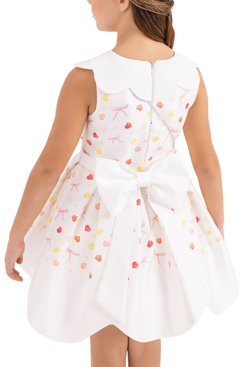 Coral Scallop Collar Dress for Girls 4-8 AGE 33204PR - 6
