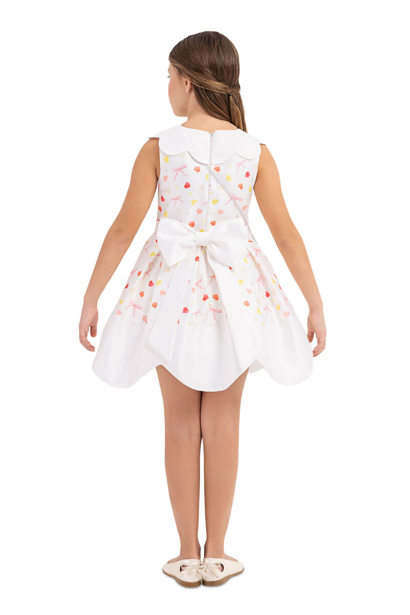 Coral Scallop Collar Dress for Girls 4-8 AGE 33204PR - 7