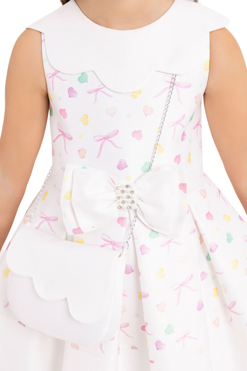 Pink Scallop Collar Dress for Girls 4-8 AGE 33204PR - 5