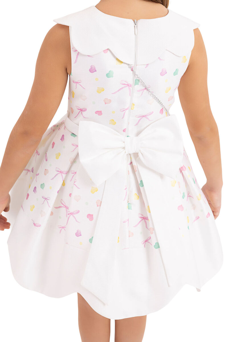 Pink Scallop Collar Dress for Girls 4-8 AGE 33204PR - 6