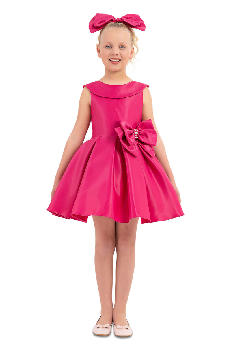Fuchsia Sleeveless Cutting Dress for Girls 8-12 AGE 33100PR - 1
