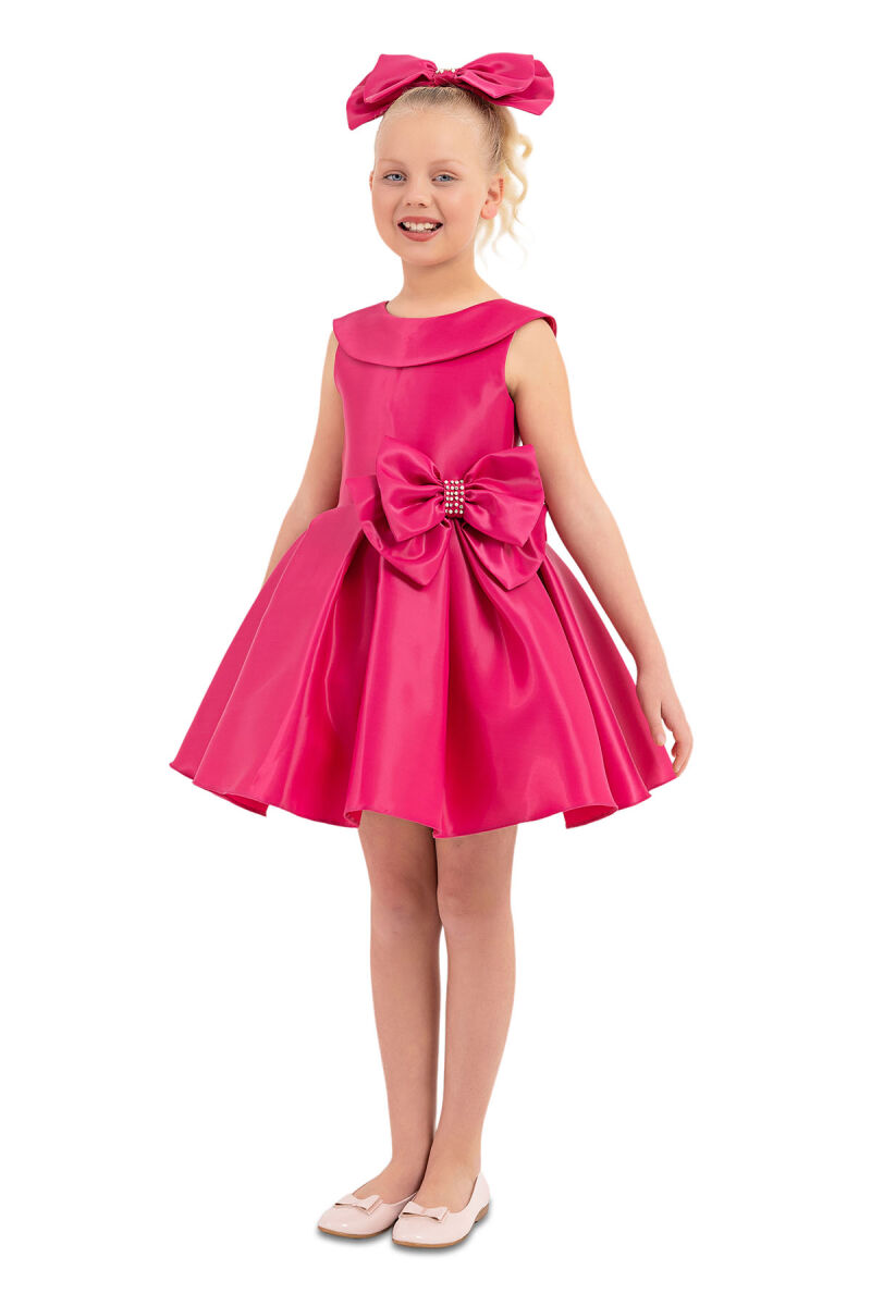 Fuchsia Sleeveless Cutting Dress for Girls 8-12 AGE 33100PR - 2