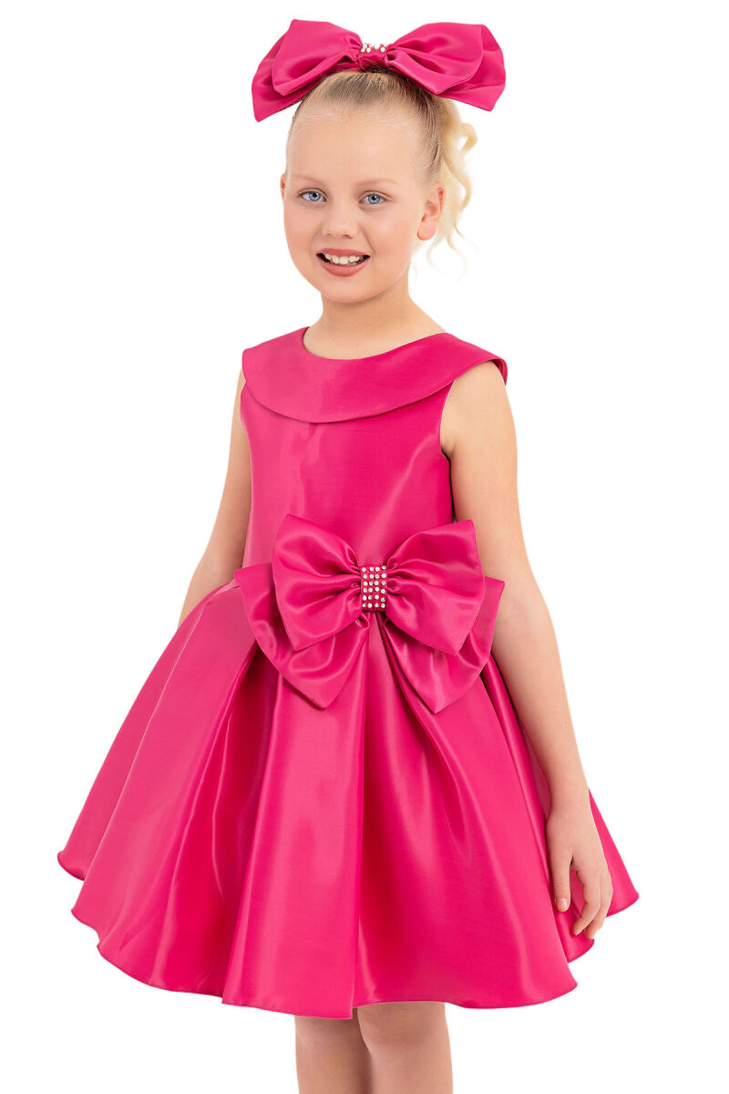 Fuchsia Sleeveless Cutting Dress for Girls 8-12 AGE 33100PR - 3