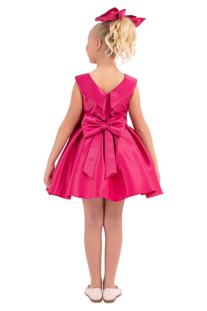 Fuchsia Sleeveless Cutting Dress for Girls 8-12 AGE 33100PR - 7
