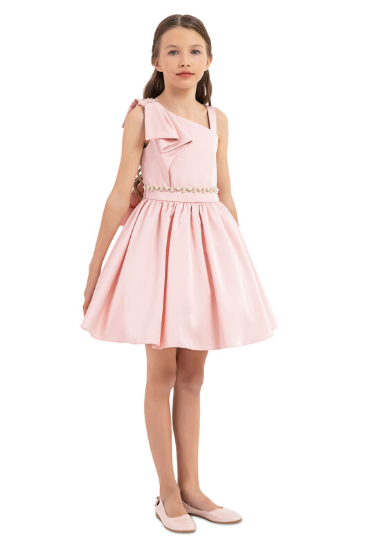Powder Strappy Dresses for Girls 8-12 AGE 33208PR - 2