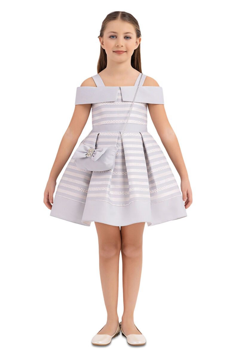Blue Princess Collar Dress for Girls 4-8 AGE 33255PR - 1