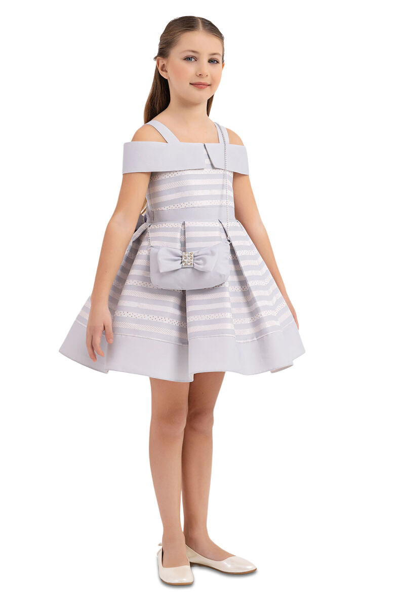 Blue Princess Collar Dress for Girls 4-8 AGE 33255PR - 2