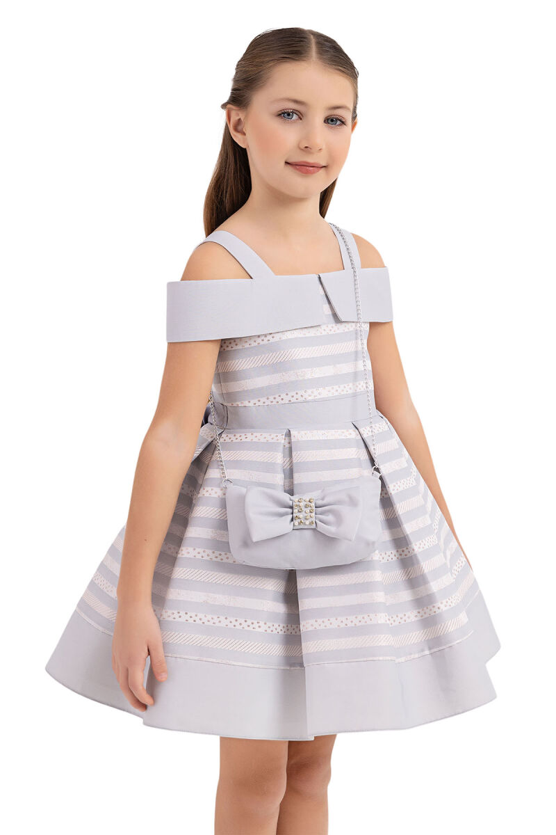 Blue Princess Collar Dress for Girls 4-8 AGE 33255PR - 3