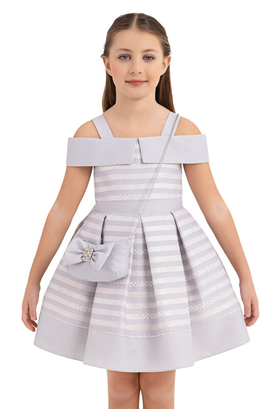 Blue Princess Collar Dress for Girls 4-8 AGE 33255PR - 5