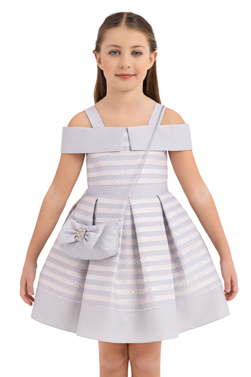 Blue Princess Collar Dress for Girls 4-8 AGE 33255PR - 5