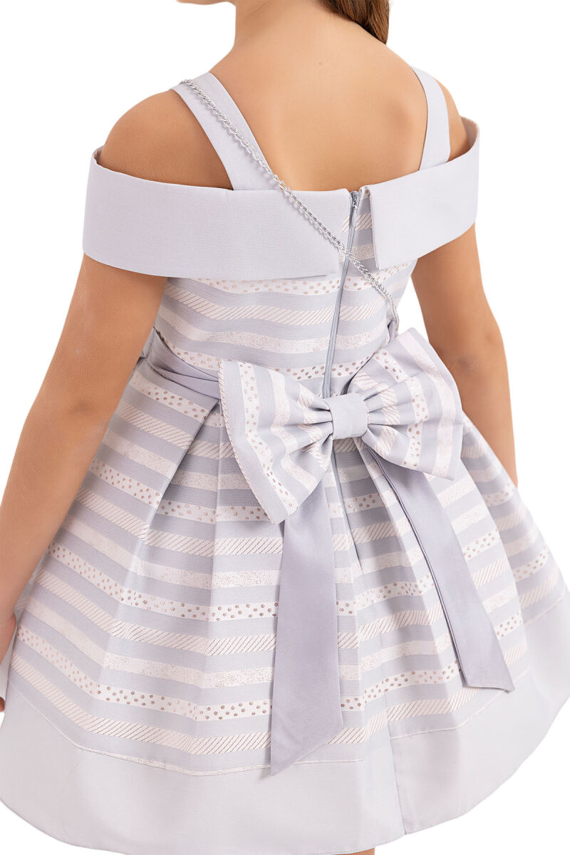 Blue Princess Collar Dress for Girls 4-8 AGE 33255PR - 6