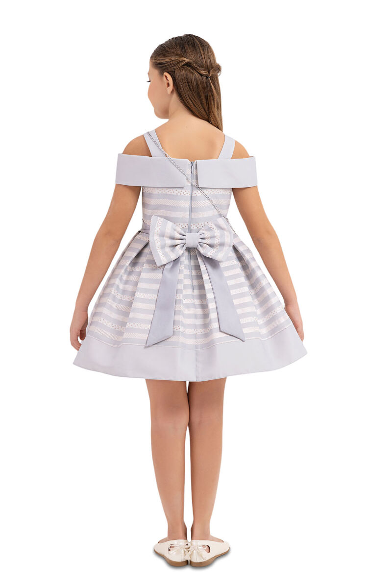 Blue Princess Collar Dress for Girls 4-8 AGE 33255PR - 7