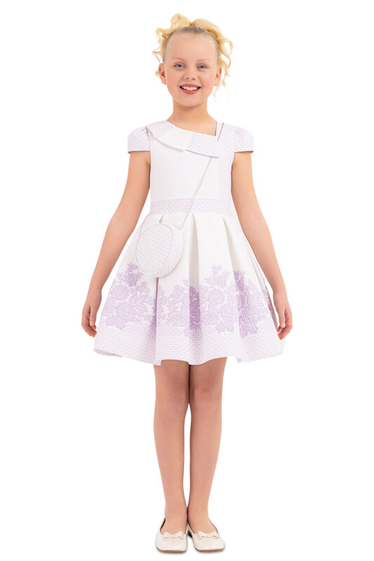 Lilac Moon-Sleeved Dress for Girls 8-12 AGE 33264PR 