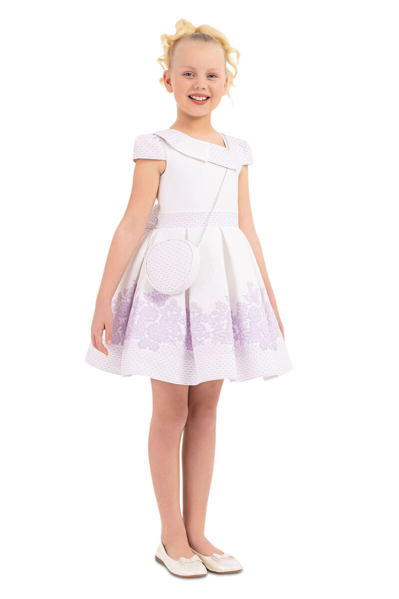 Lilac Moon-Sleeved Dress for Girls 8-12 AGE 33264PR - 2