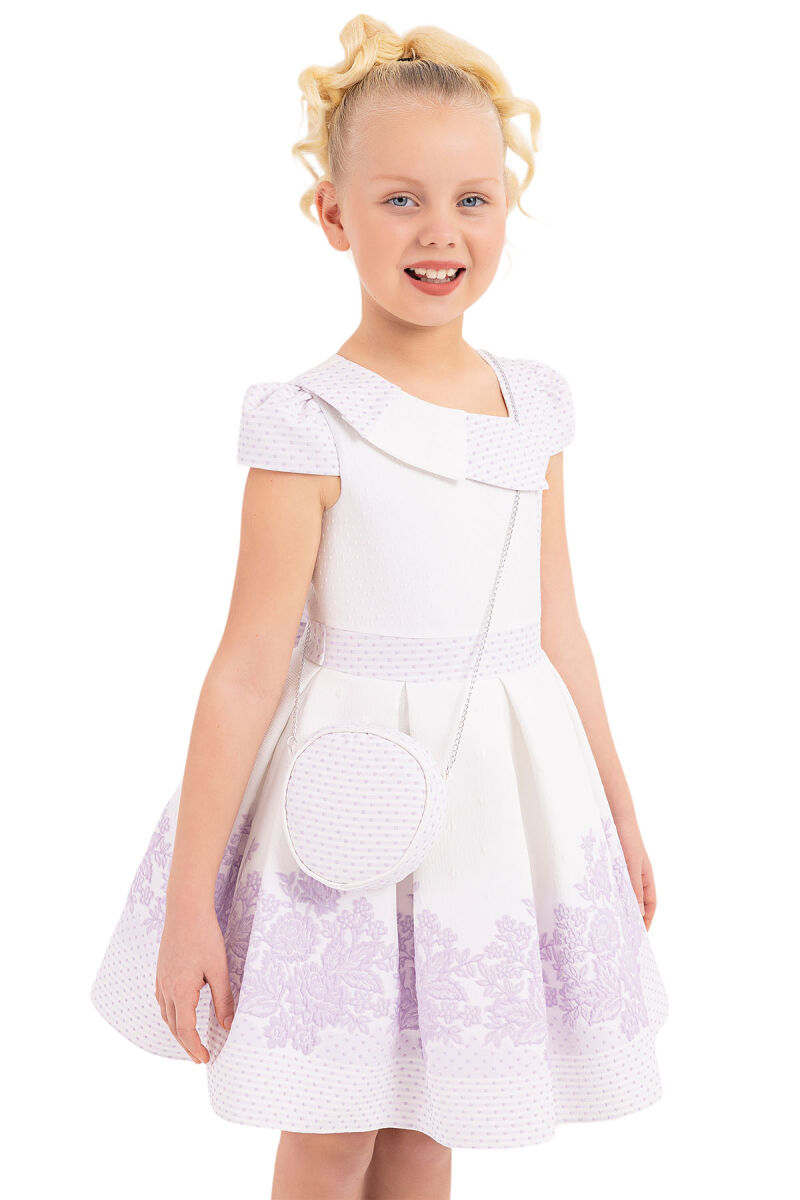 Lilac Moon-Sleeved Dress for Girls 8-12 AGE 33264PR - 3