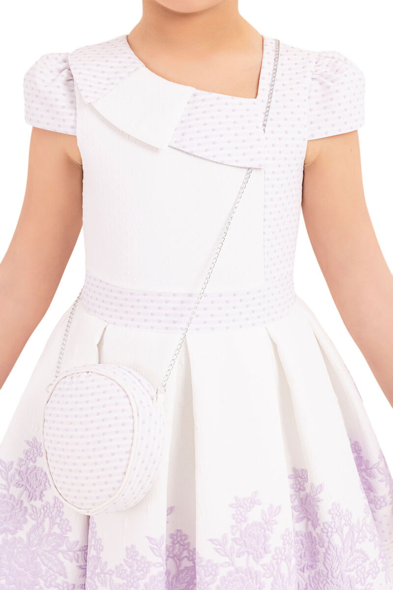 Lilac Moon-Sleeved Dress for Girls 8-12 AGE 33264PR - 4