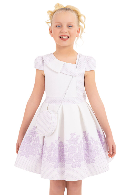 Lilac Moon-Sleeved Dress for Girls 8-12 AGE 33264PR - 5