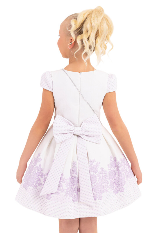 Lilac Moon-Sleeved Dress for Girls 8-12 AGE 33264PR - 6