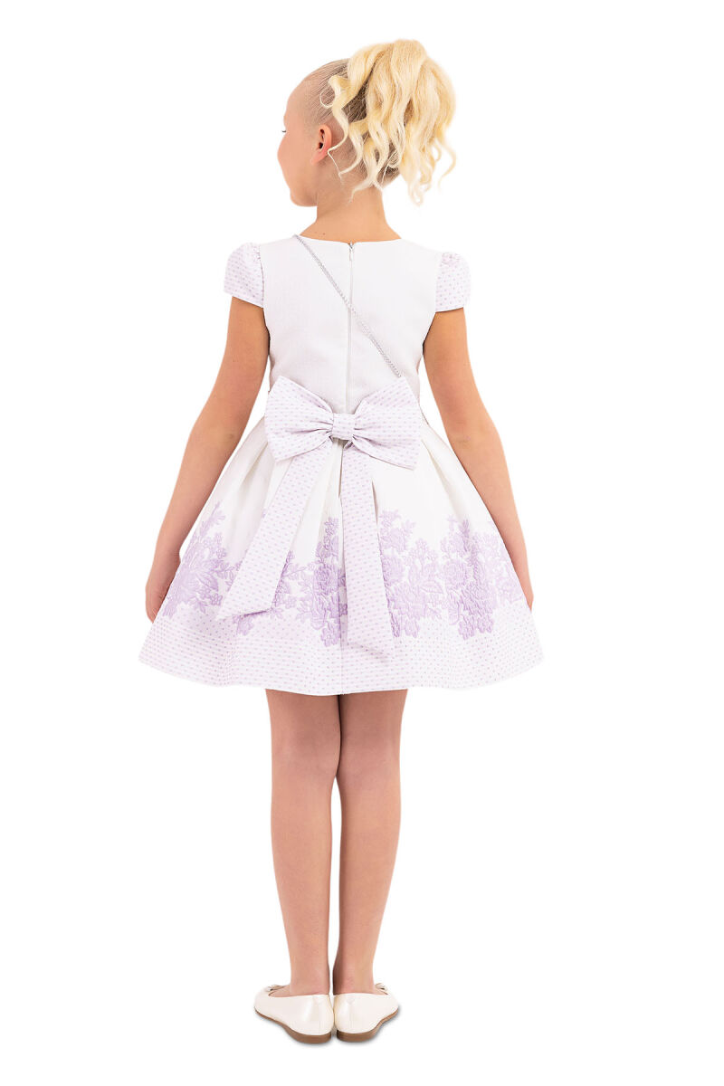 Lilac Moon-Sleeved Dress for Girls 8-12 AGE 33264PR - 7