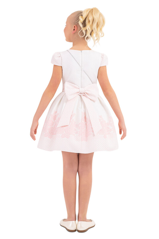 Powder Moon-Sleeved Dress for Girls 8-12 AGE 33264PR - 7