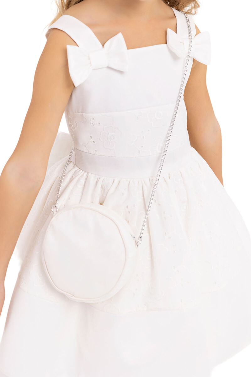 Ecru Strappy dress for girls 2-6 AGE 33314PR - 4
